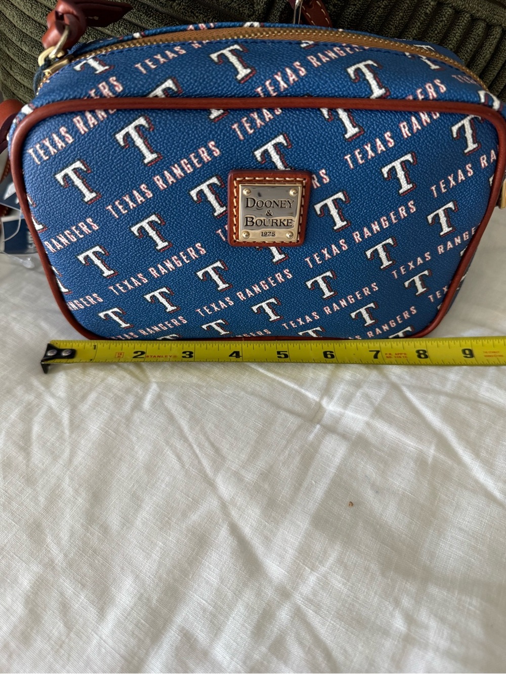 Dooney & Bourke Blue Texas Rangers Crossbody with Brown Trim - Picture 2 of 4